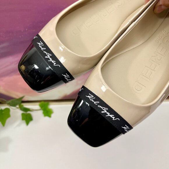 Karl Lagerfeld Black Flats Elegant Loafers - Picture 8 of 15